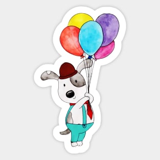 Panda Cute Holding Baloons Sticker